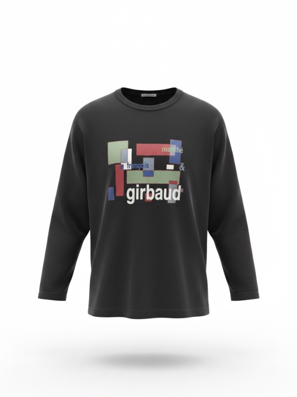 Vintage Marithé + François Girbaud Black Graphic Long Sleeve Tee Size M